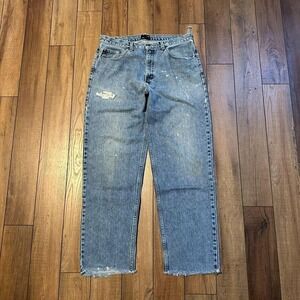 Vintage Mossimo Luxury Cut Jeans Men's 34 x 31 Made in USA Distressed‎